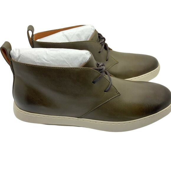Fitflop Chukka Boots Men\'s size 9 Zackery AA9-779 Forest Green Leather Lace Up main image 4